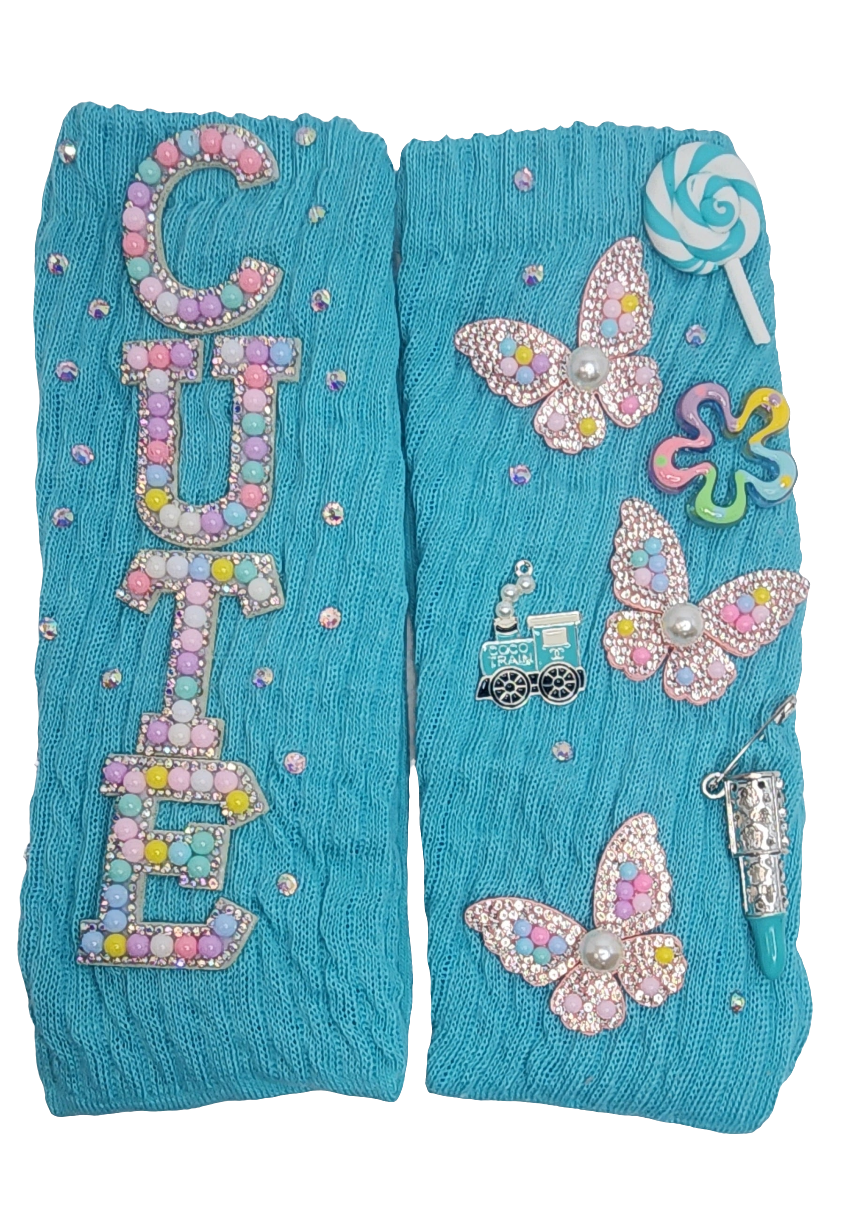 Cute Blue Butterfly Junk Socks