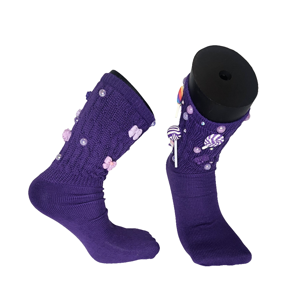 Purple Fashion Junkie socks