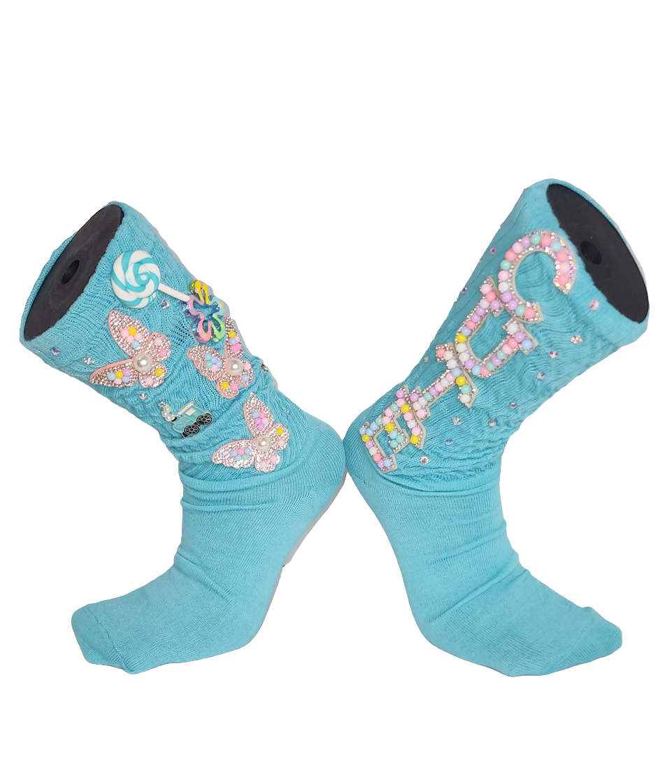 Cute Blue Butterfly Junk Socks