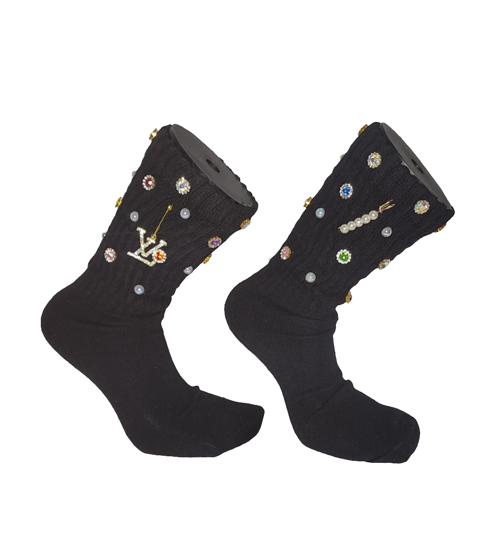 Designer Black Junkie socks