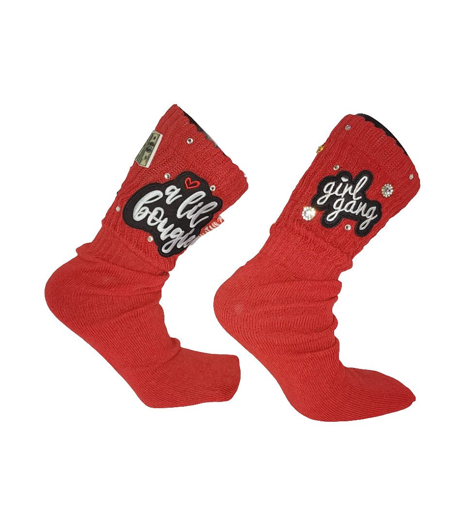 Lil Bougie Red Junkie socks