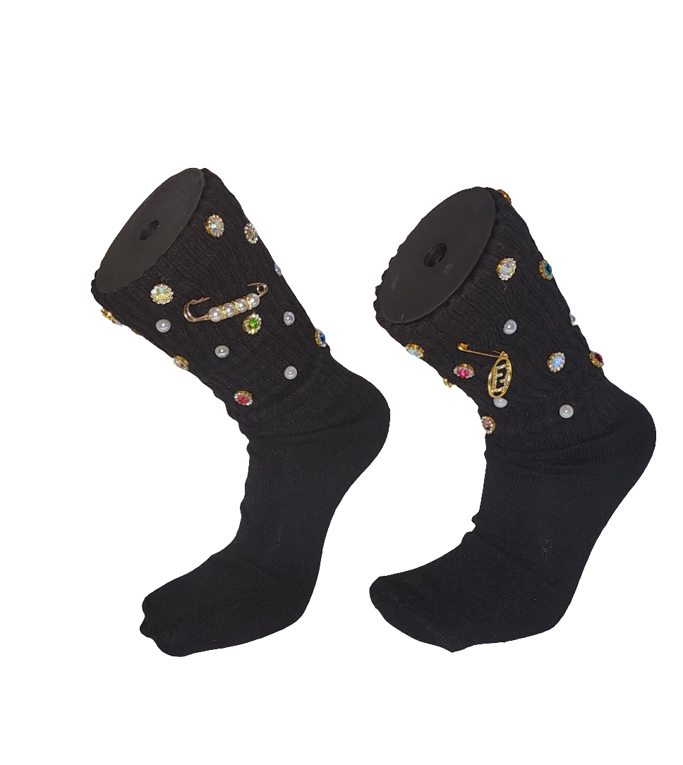 Designer Black Junkie socks