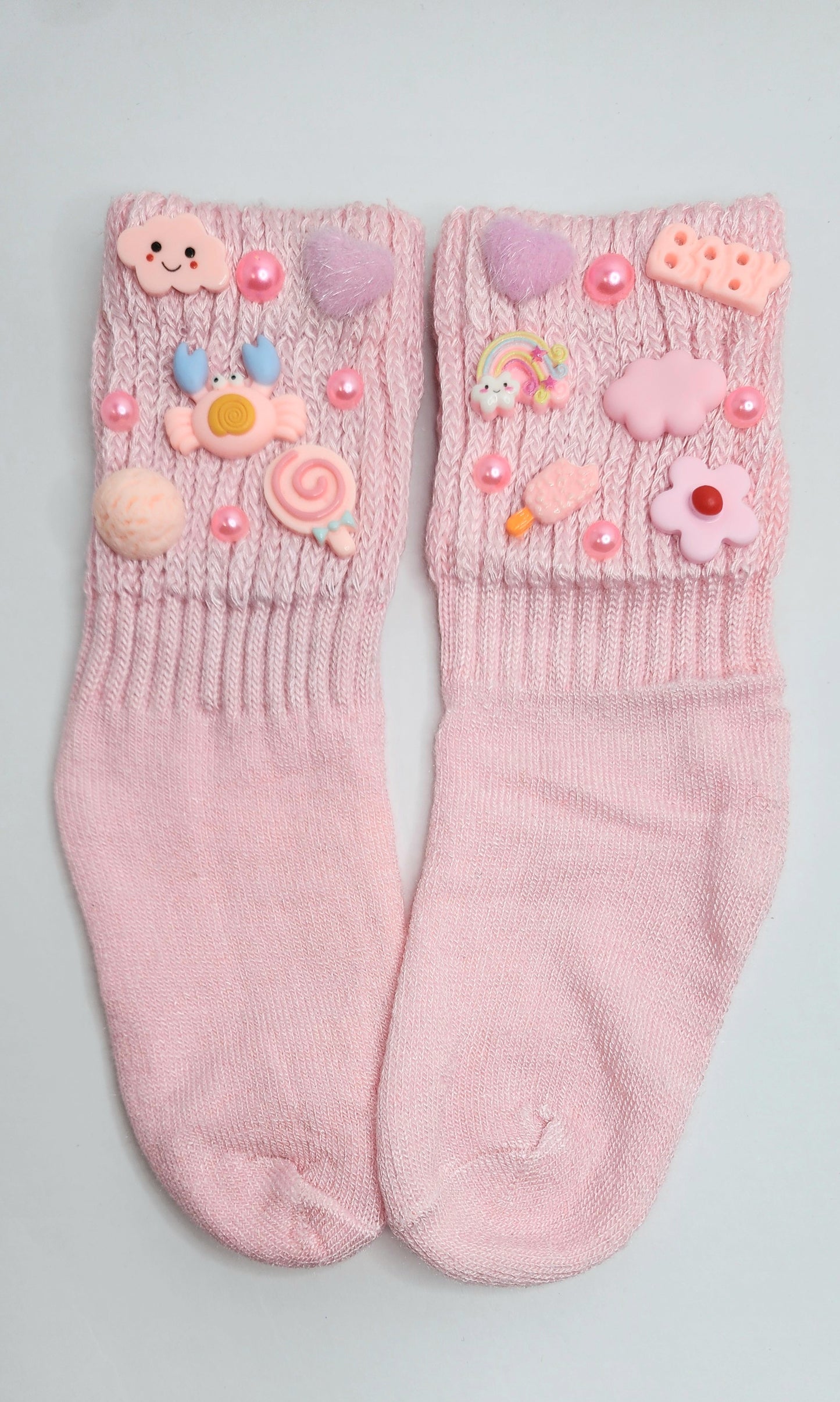 Children's Assorted Light Pink Junk Socks