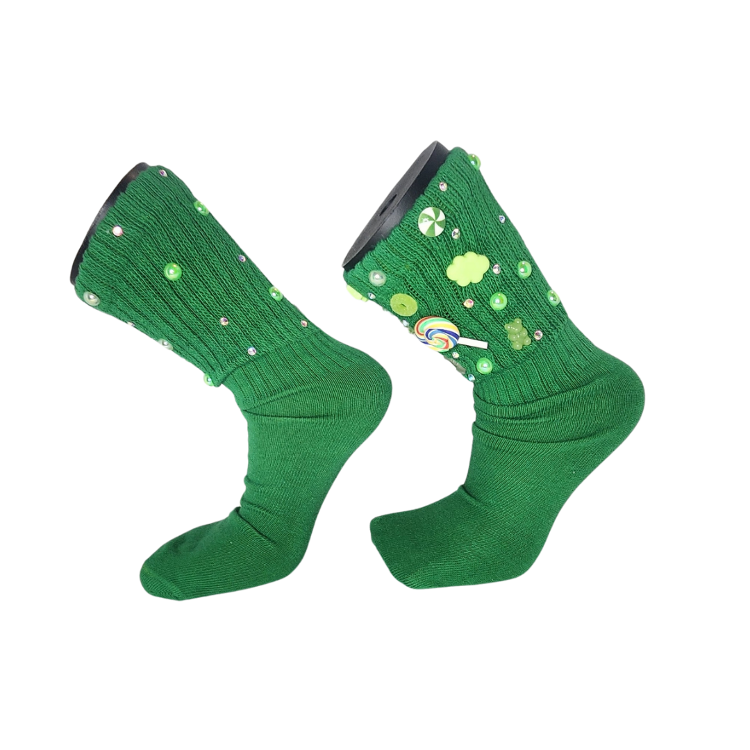 Green Fashion Junkie socks