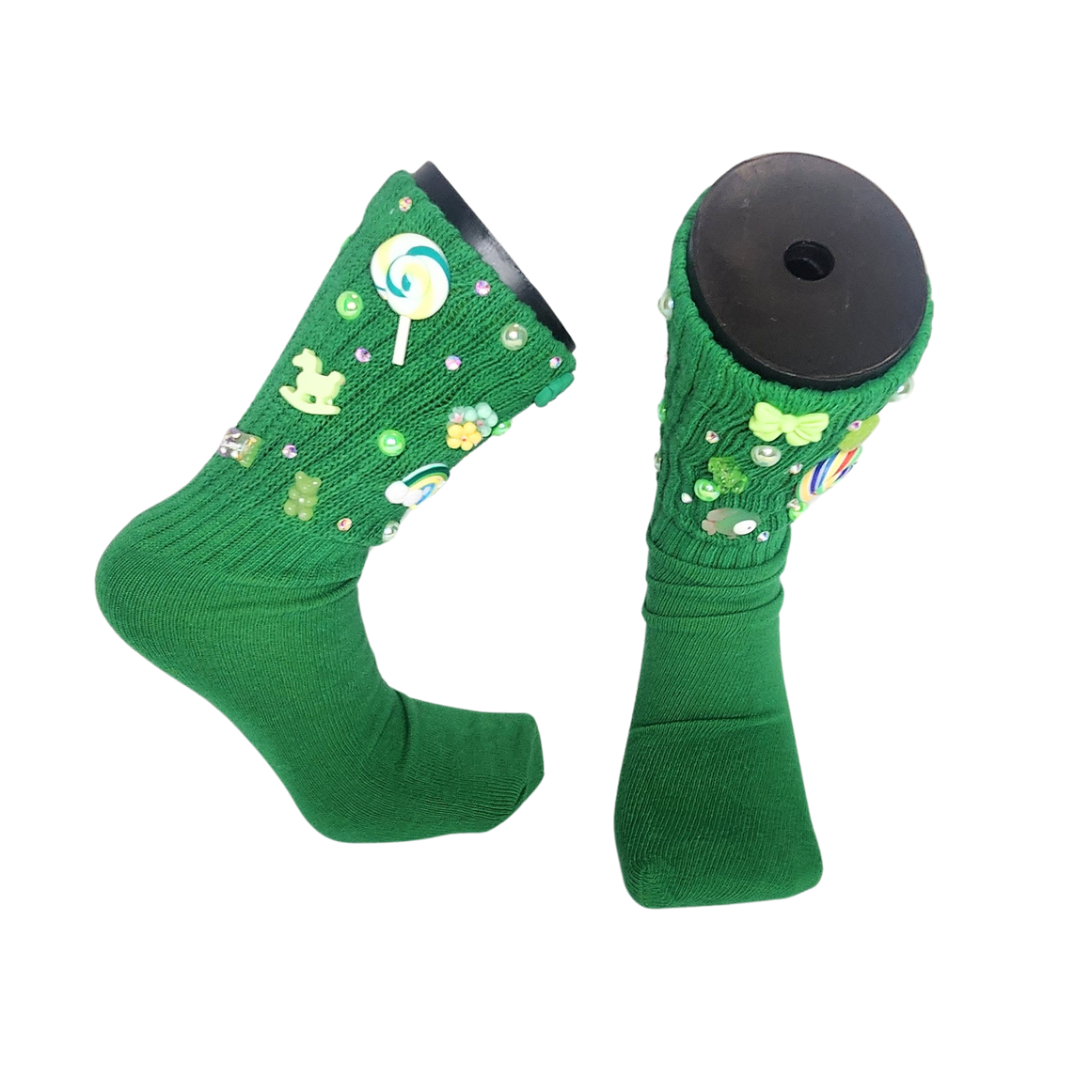 Green Fashion Junkie socks