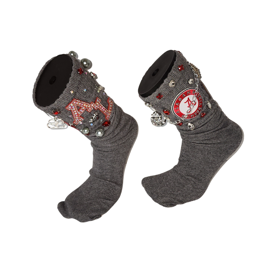 AL Theme Gray Designer Junkie socks