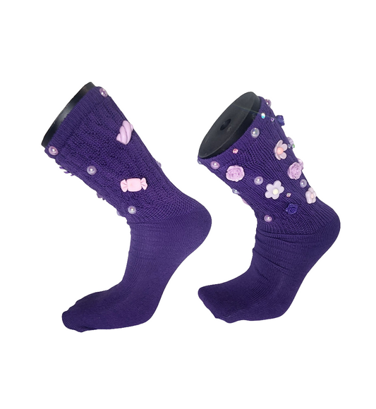 Purple Fashion Junkie socks
