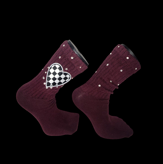 Burgundy Junkie socks