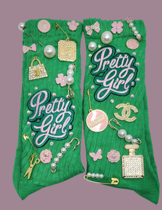 Pretty Girl Green and Light Pink