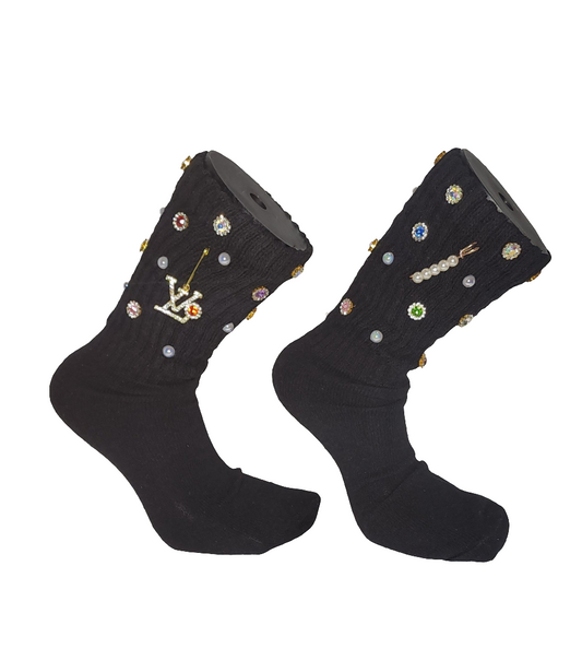 Designer Black Junkie socks
