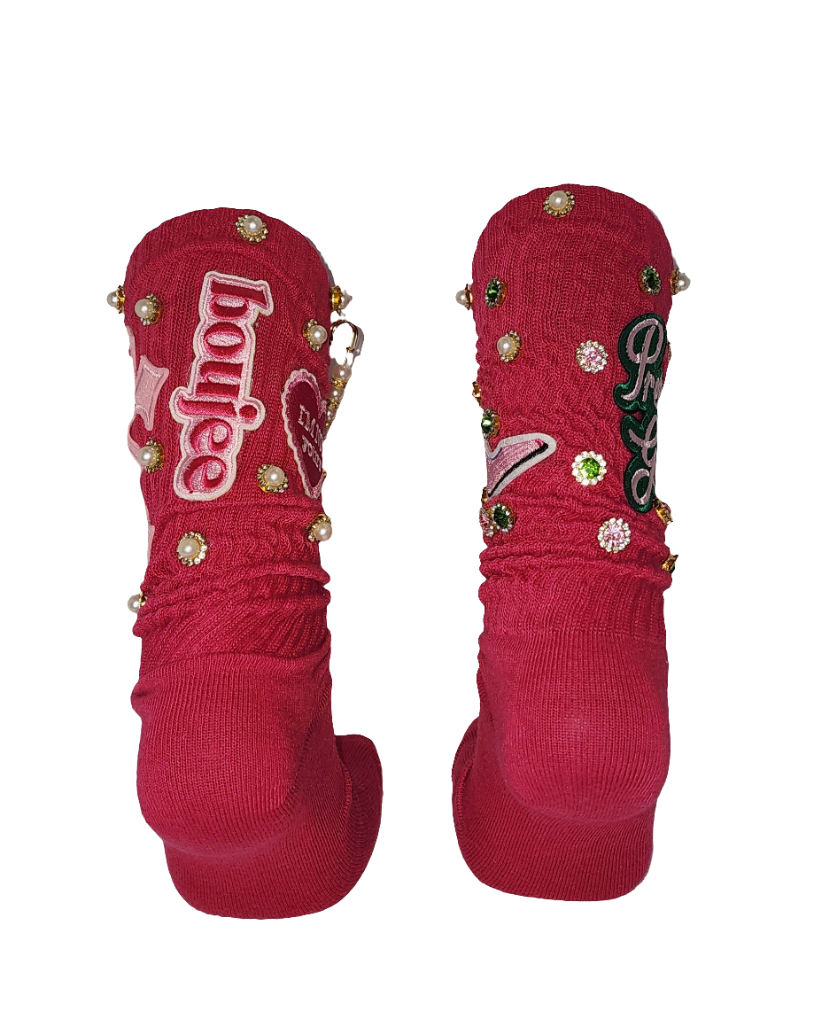 Pretty Girl Hot Pink Junkie socks