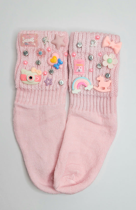Children's Assorted Light Pink Junk Socks