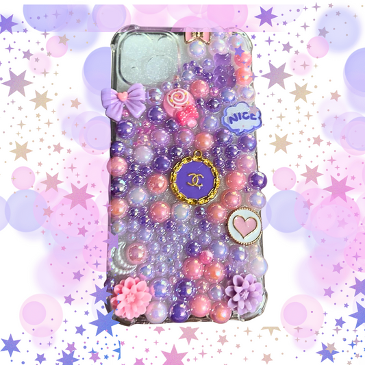 Purple and Pink Pearl Junk phone case