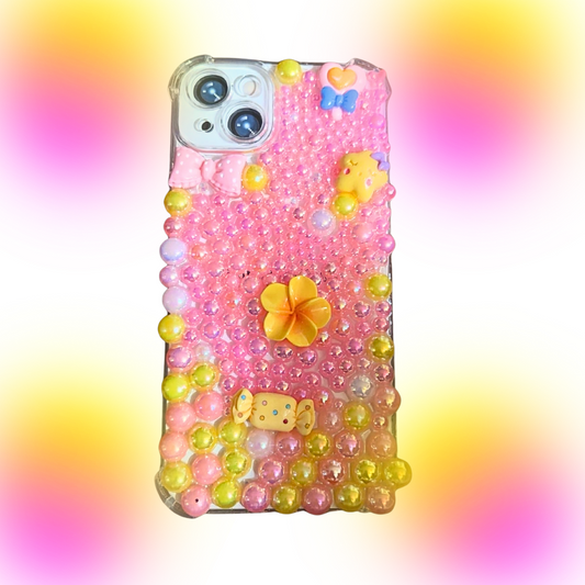 Pink and Yellow Pearl Junk phone case